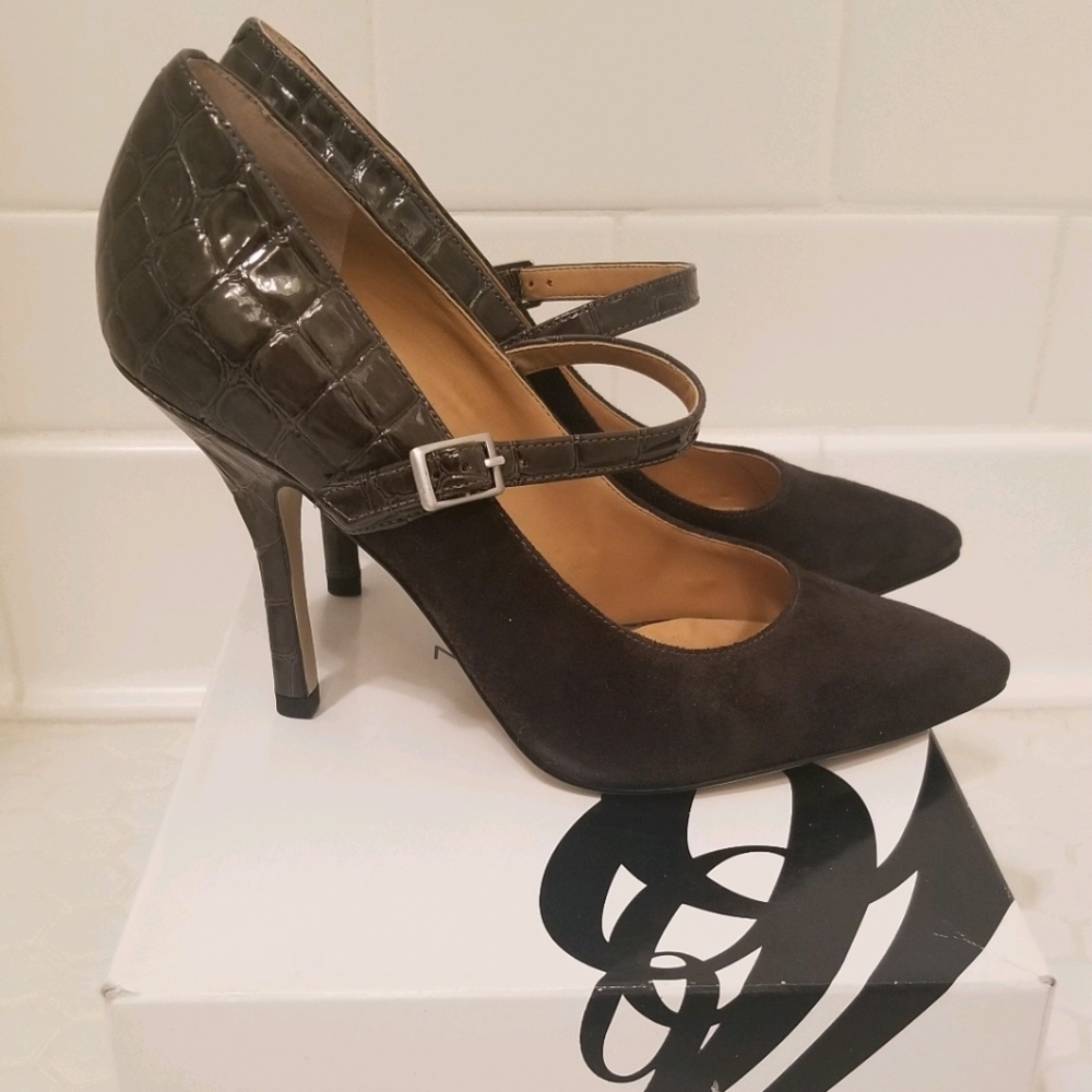 Nine West Pumps Bouffant Grey Suede